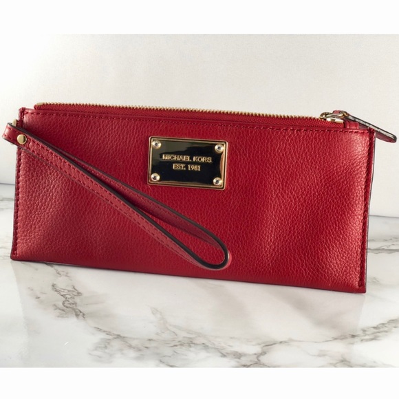 Michael Kors Handbags - Authentic Michael Kors Red Wristlet